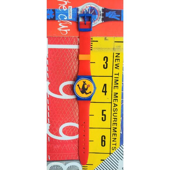 Swatch Artist Watch BOXING GN163 1996 Standard Gents Rare Swiss Made Quartz - Picture 3 of 9